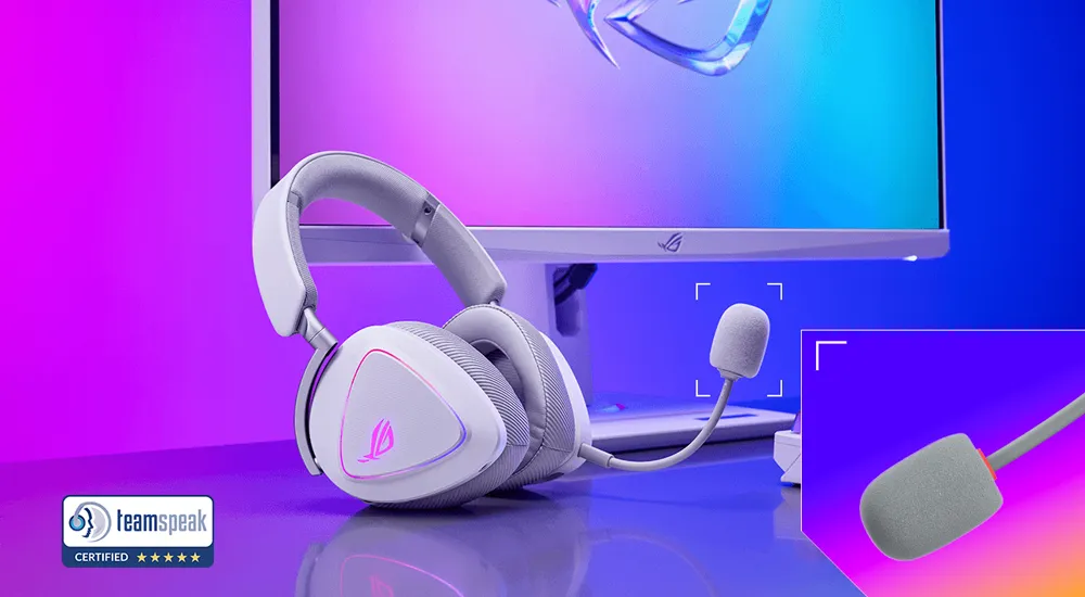 ASUS ROG DELTA II Tri-Mode Wireless Gaming Headset White PLE