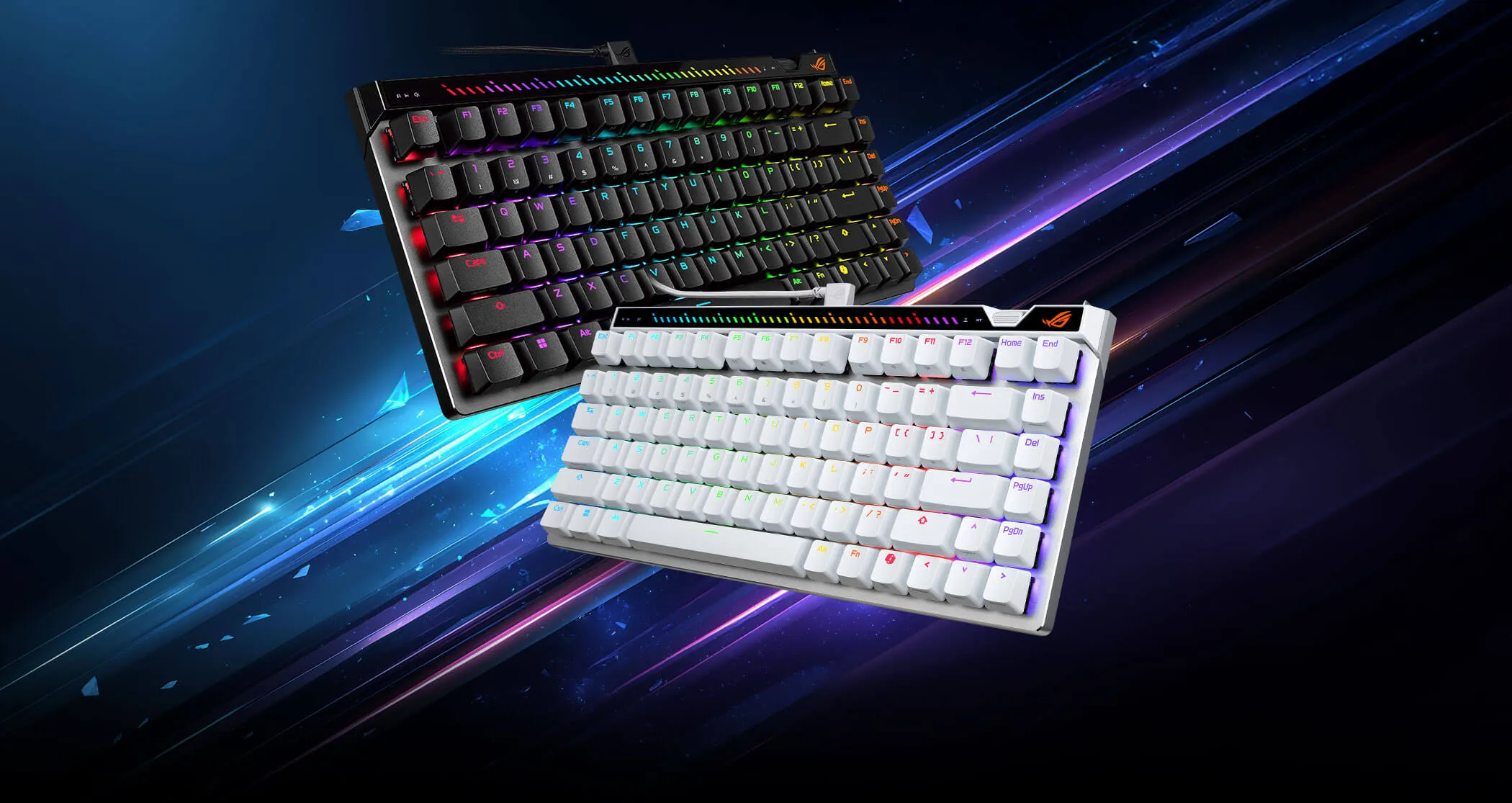 ASUS ROG Falchion Ace 75 HE RGB White Mechanical Keyboard, ROG HFX