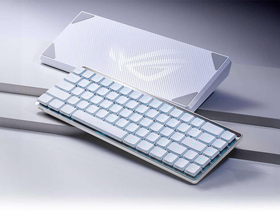 ASUS ROG Falchion RX RGB White Wireless Mechanical Keyboard, Red
