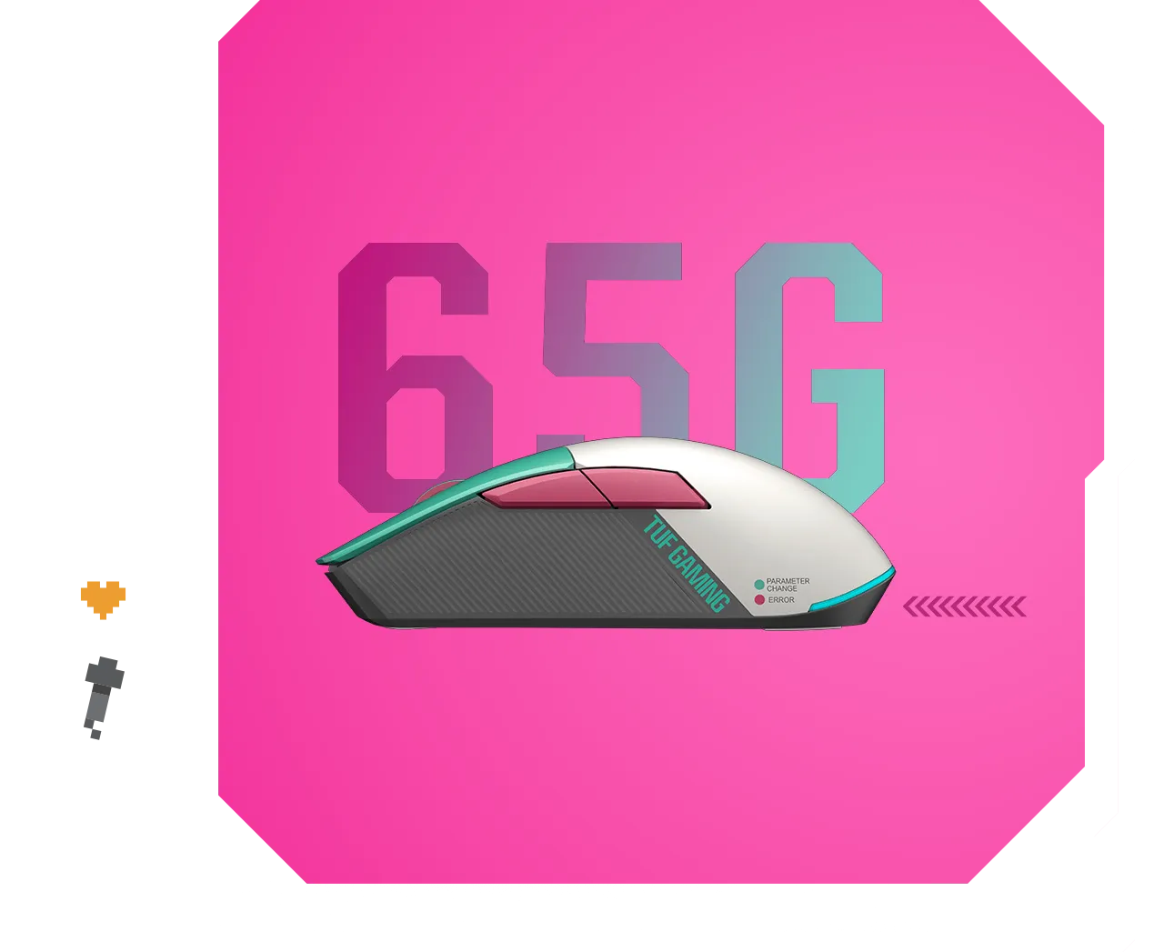 ASUS TUF Gaming Mini Wireless Mouse Hatsune Miku Edition - 65g Lightweight, 12,000 DPI, Tri-Mode Connectivity