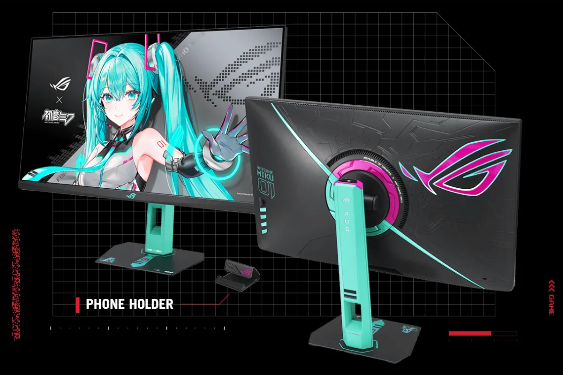 【新品国内】ROG STRIX XG27ACMEG-G HATSUNE MIKU ASUS ROG Strix XG27ACMEG-G Hatsune Miku Edition Monitor – 27-inch