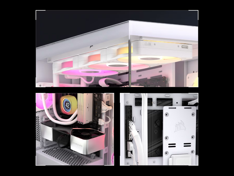 Corsair iCUE LINK 3500X RGB TG Mid-Tower E-ATX Case - White (CC