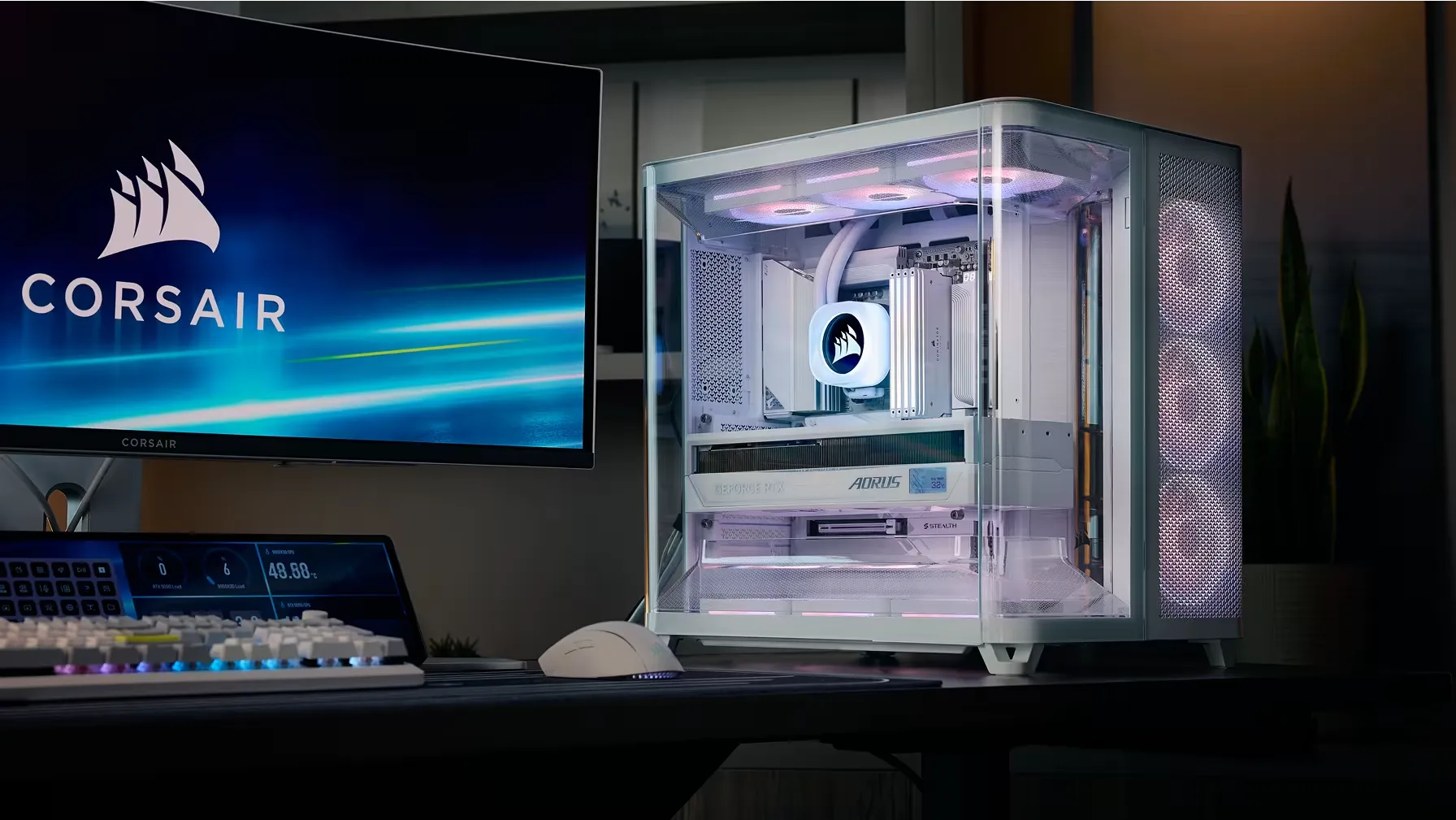 Corsair AIR 5400 LX-R RGB iCUE LINK TG Mid Tower E-ATX Case