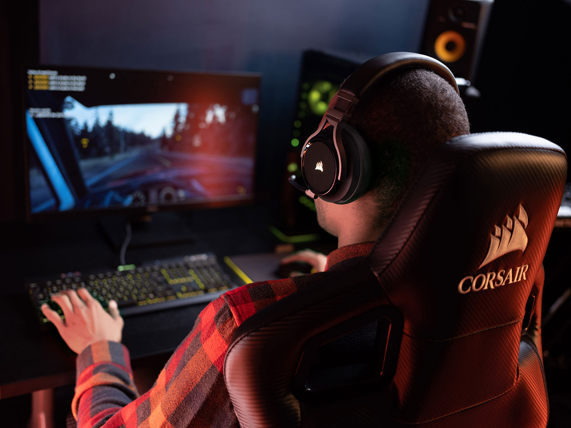 Gamer playing games
