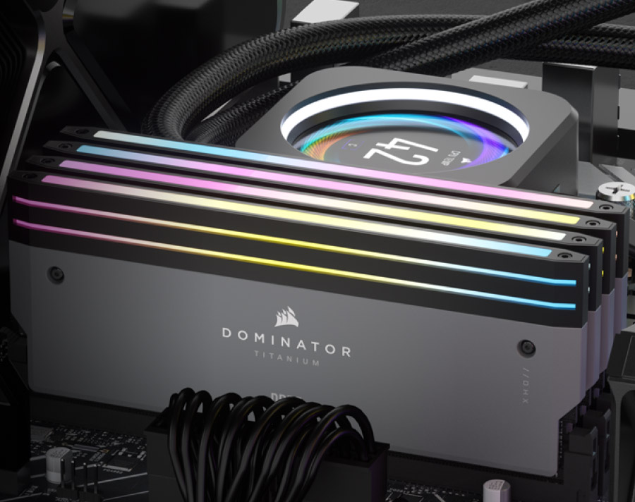 メモリー CORSAIR DOMINATOR TITANIUM 6000MHz 64G CORSAIR DOMINATOR TITANIUM RGB DDR5 RAM 64GB (2x32GB) DDR5