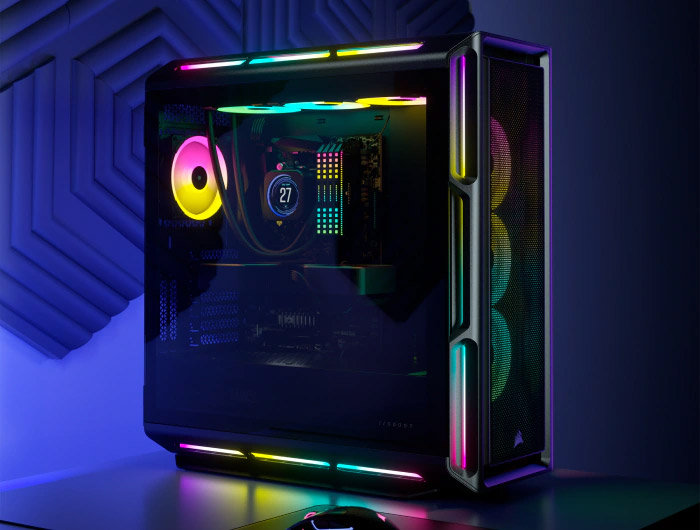 Corsair iCUE 5000T RGB Tempered Glass Mid-Tower ATX Case - White ...