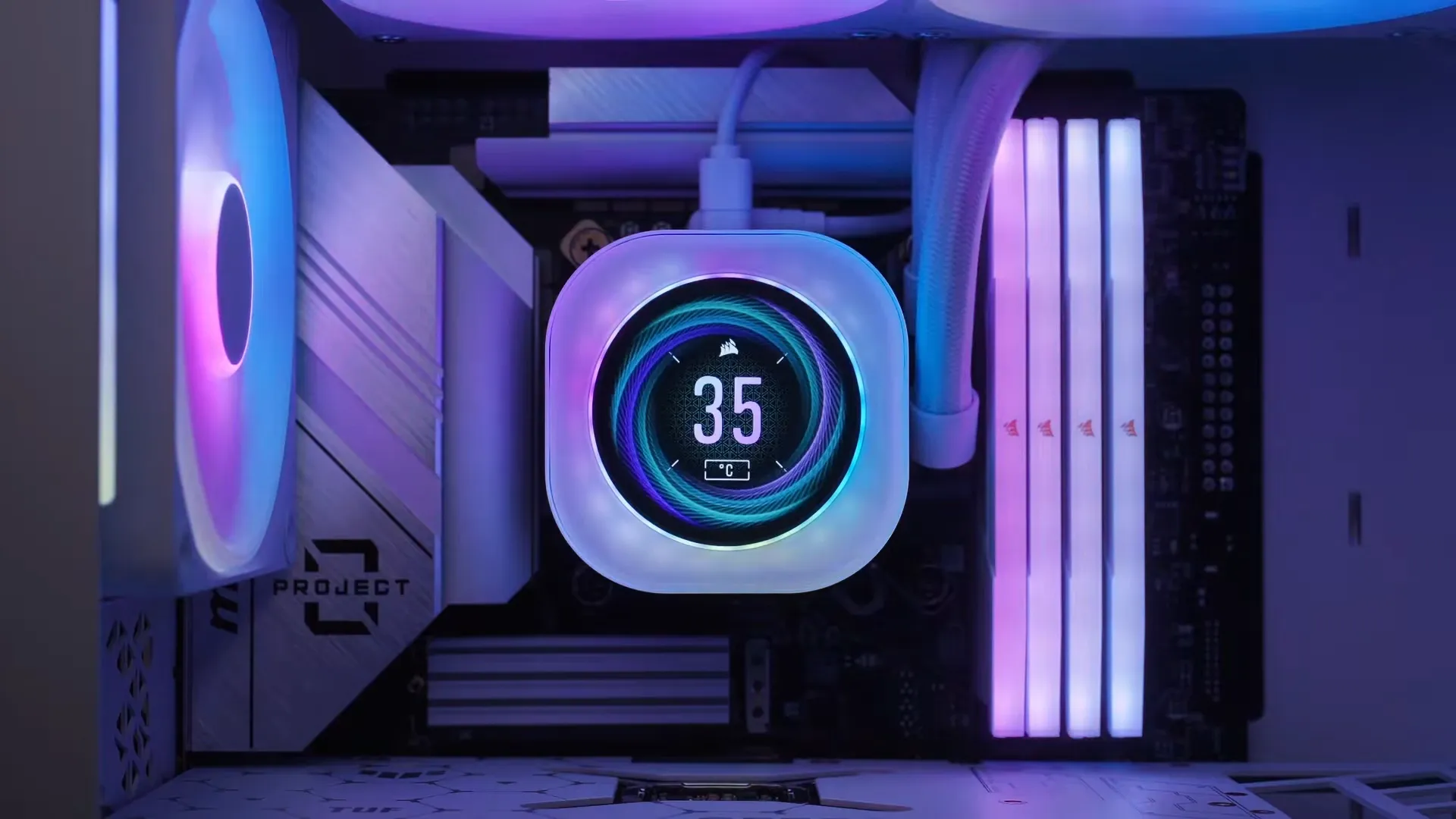Corsair iCUE LINK TITAN 240 RX LCD 240mm RGB AIO Liquid CPU Cooler