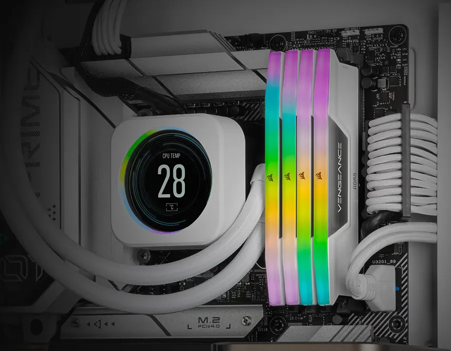 Corsair Vengeance RGB 32GB Kit (2x16GB) XMP DDR5-5200 C40 (White