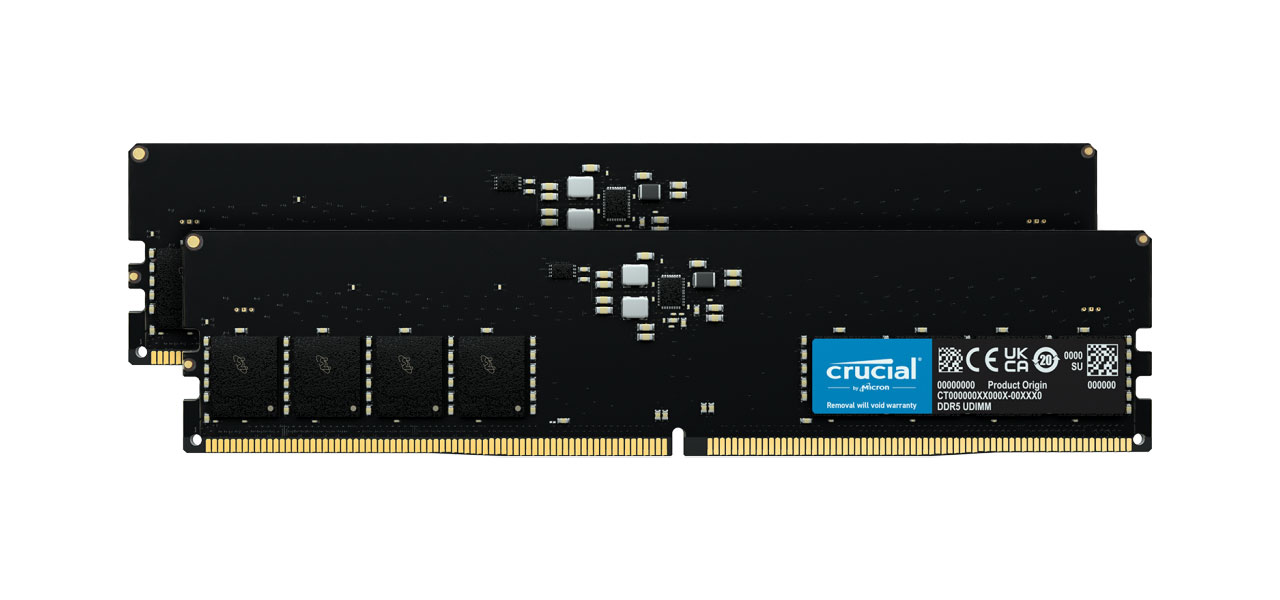 Crucial 32GB (2x16GB) CT2K16G48C40U5 4800MHz CL40 UDIMM DDR5 RAM