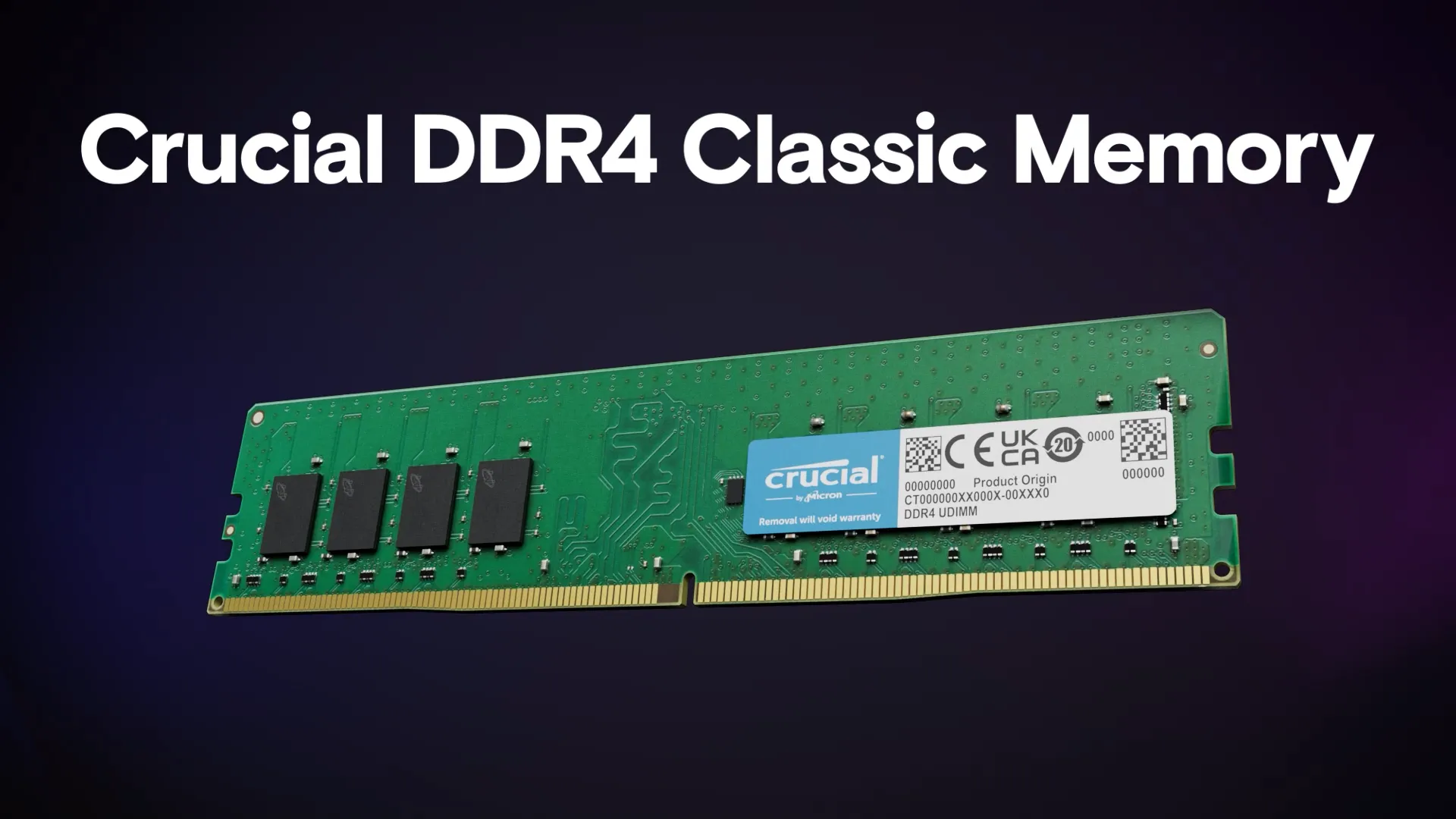 Crucial 8GB (1x 8GB) DDR4-3200 UDIMM Desktop Memory