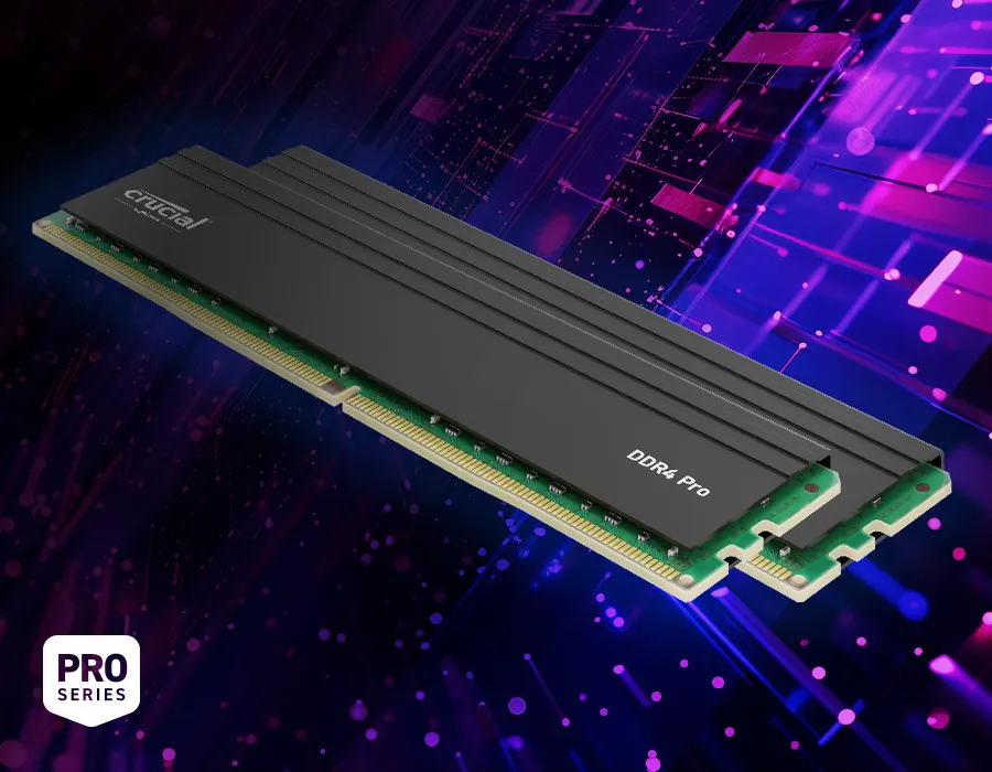 Crucial Pro DDR4 32GB 3200MHz　2枚組 計64GB crucial-ddr4-pro-udimm-kit-