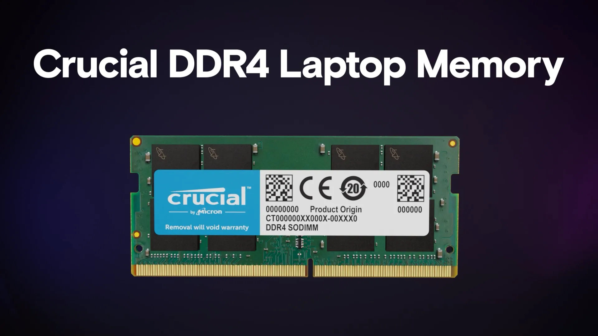 Crucial 64GB (2x32GB), PC4-25600 (3200MHz) DDR4 SODIMM