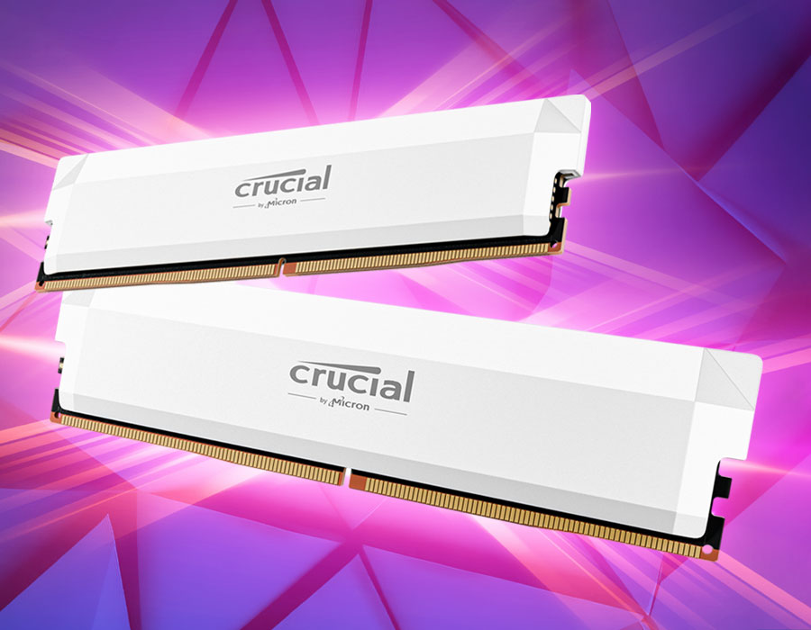 Crucial Pro DDR5-6000 32GB (16GBx2) ホワイト Crucial Pro DDR5-6000 32GB Kit (16GBx2) UDIMM: OC Gaming Memory