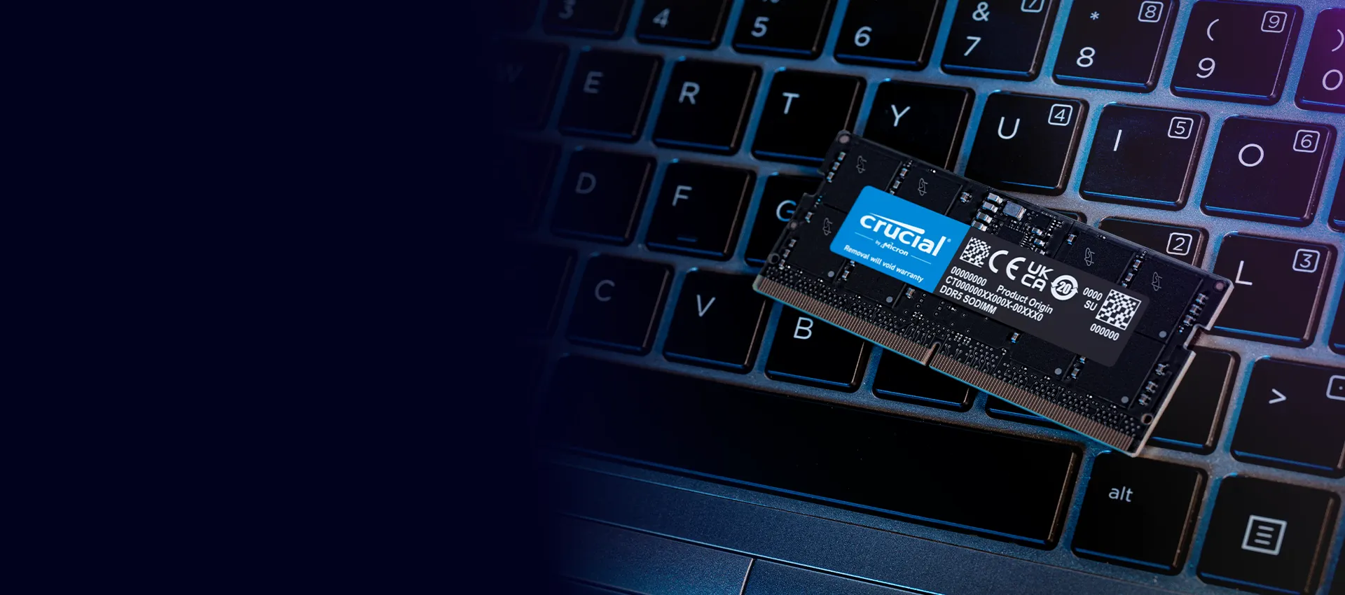 Crucial 32GB (2x 16GB) DDR5 4800MHZ SODIMM Laptop Memory