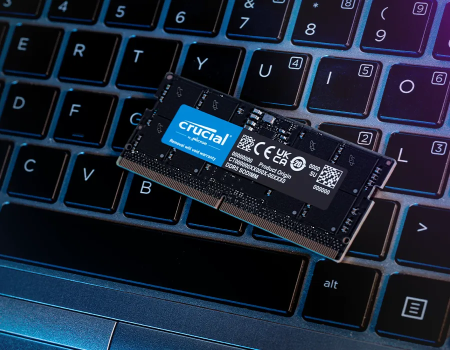 Crucial 32GB (2x 16GB) DDR5 4800MHZ SODIMM Laptop Memory