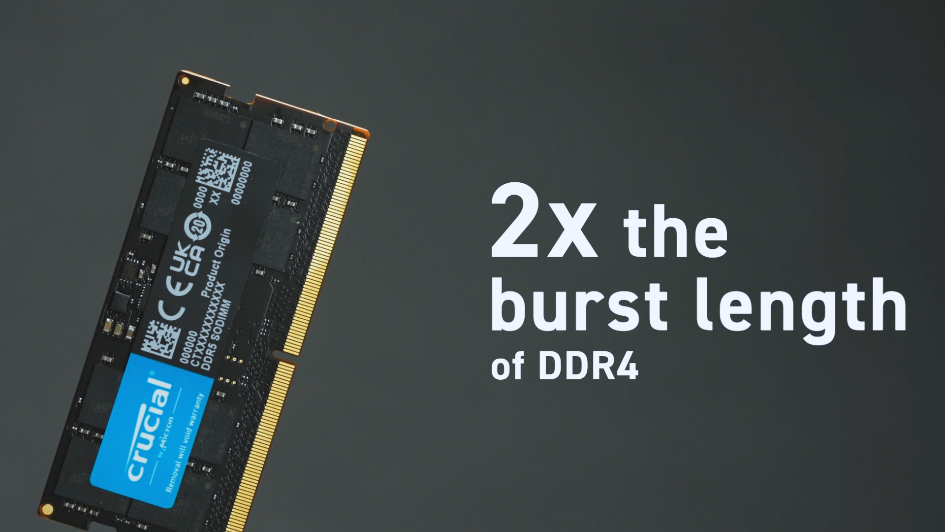 Crucial 16GB (1x16GB) CT16G52C42S5 5200MHz SODIMM DDR5 RAM - Umart