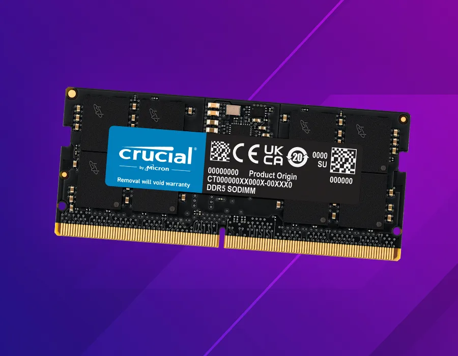 Crucial 32GB (2x 16GB) DDR5 5600MHz SODIMM Laptop Memory