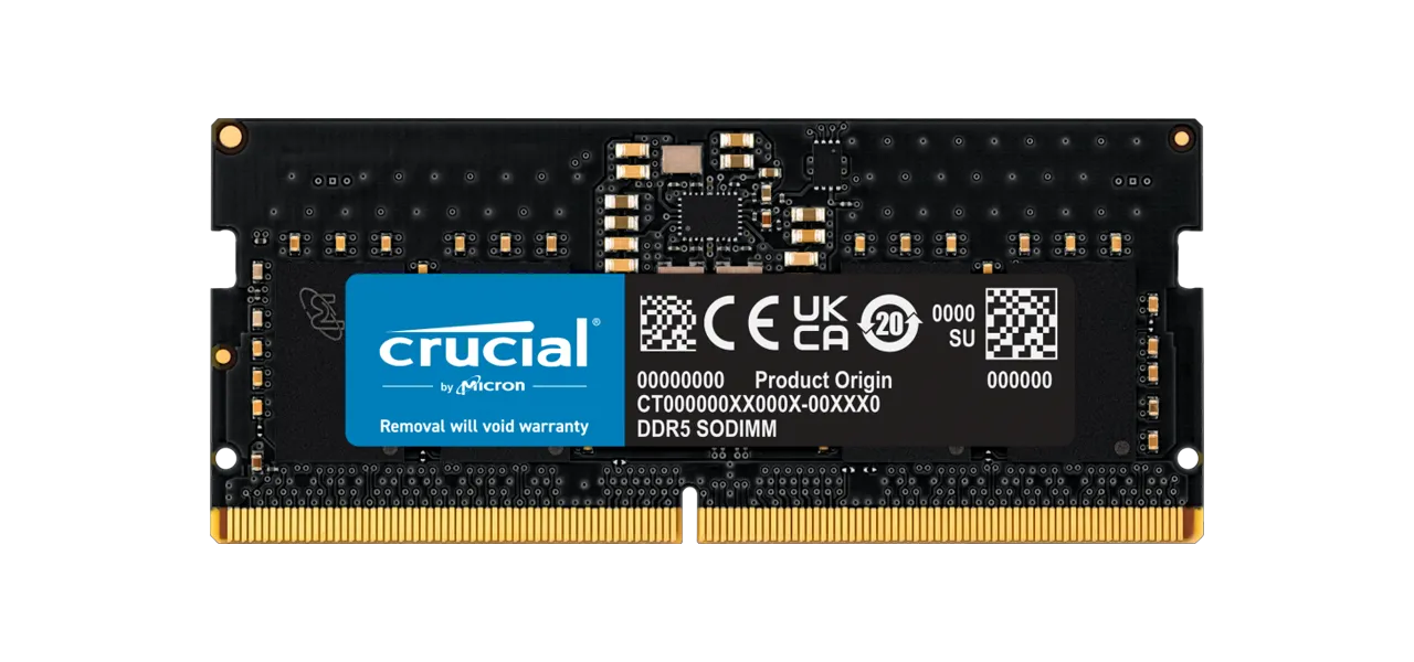 Crucial 8GB (1x8GB) CT8G56C46S5 5600MHz CL48 SODIMM DDR5 RAM