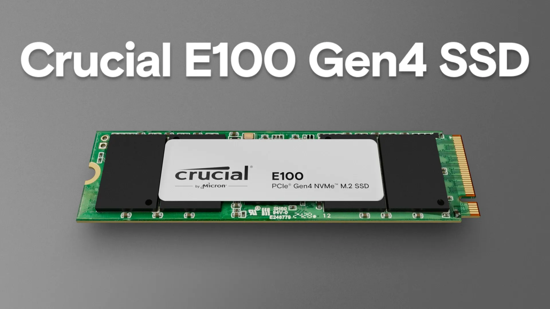 Crucial E100 PCIe Gen4 NVMe M.2 SSD - 1TB | PLE Computers