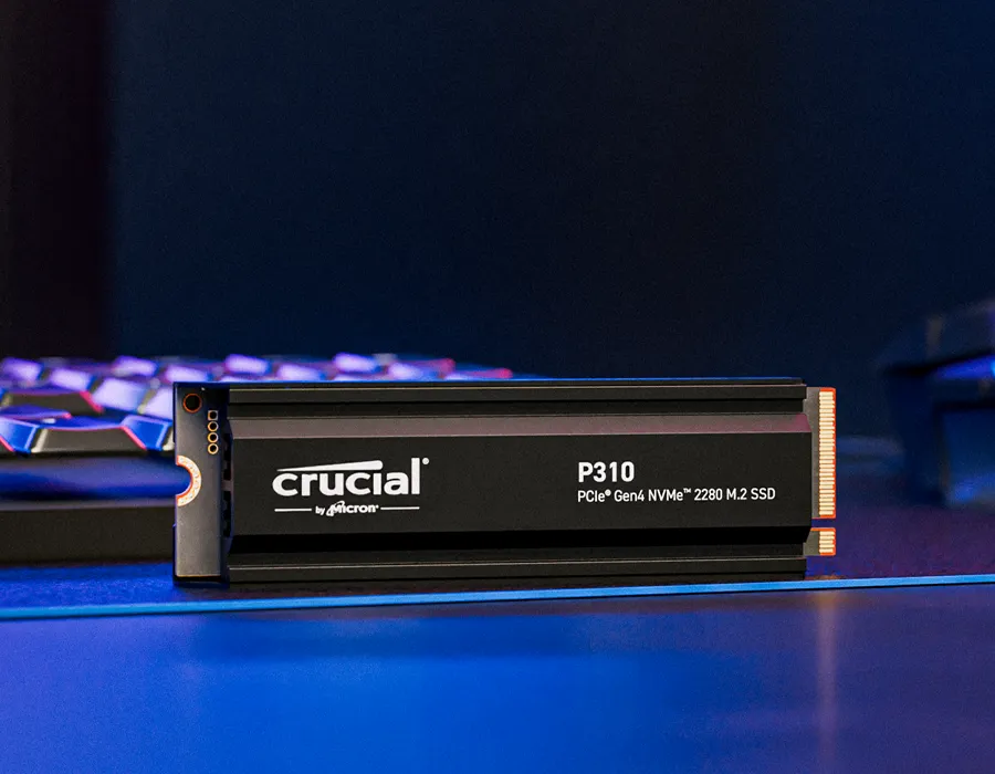 内蔵型SSD Crucial P310 2TB M.2 SSD with heatsink Crucial P310 2TB M.2 2230 SSD, PCIe Gen4 NVMe, Up to 7,100MB