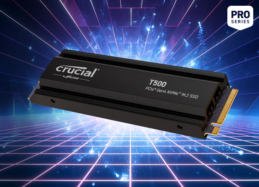 Crucial T500 Heatsink 1TB 7300MB/s PCIe Gen 4 NVMe