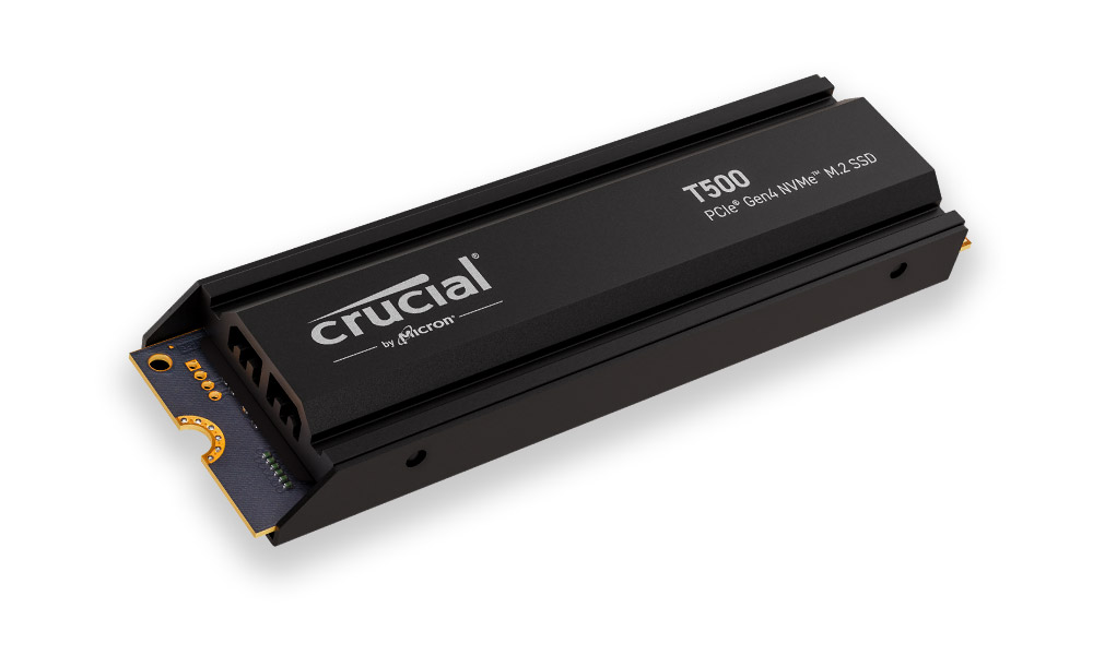Crucial T500 4TB PCIe Gen4 NVMe M.2 SSD with Heatsink