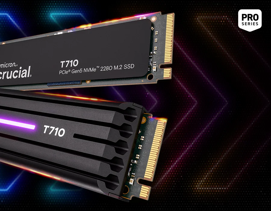 Crucial T710 2TB PCIe Gen5 NVMe M.2 2280 SSD [CT2000T710SSD8]