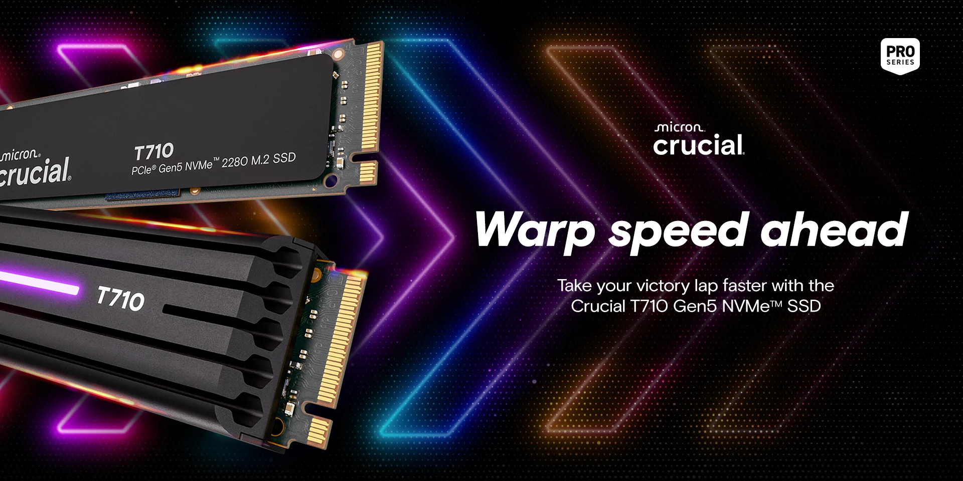 Crucial T710 2TB PCIe Gen5 NVMe M.2 2280 SSD with Heatsink