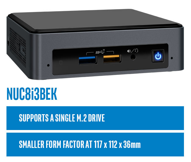 Intel BOXNUC8I3BEH NUC Mini PC Barebone Kit, i3-8109U