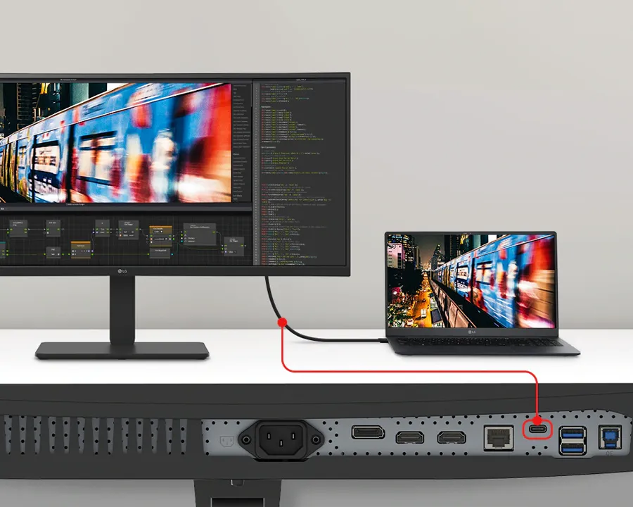 LG【34BA75QE-B】34/UWQHD/IPS/USB-C/KVM/New LG 34BA75QE-B 34inch UWQHD IPS Curved Monitor | Scorptec Computers