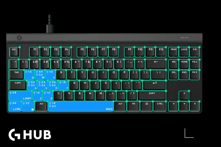 Logitech G515 RAPID TKL Low Profile Magnetic Analog Gaming