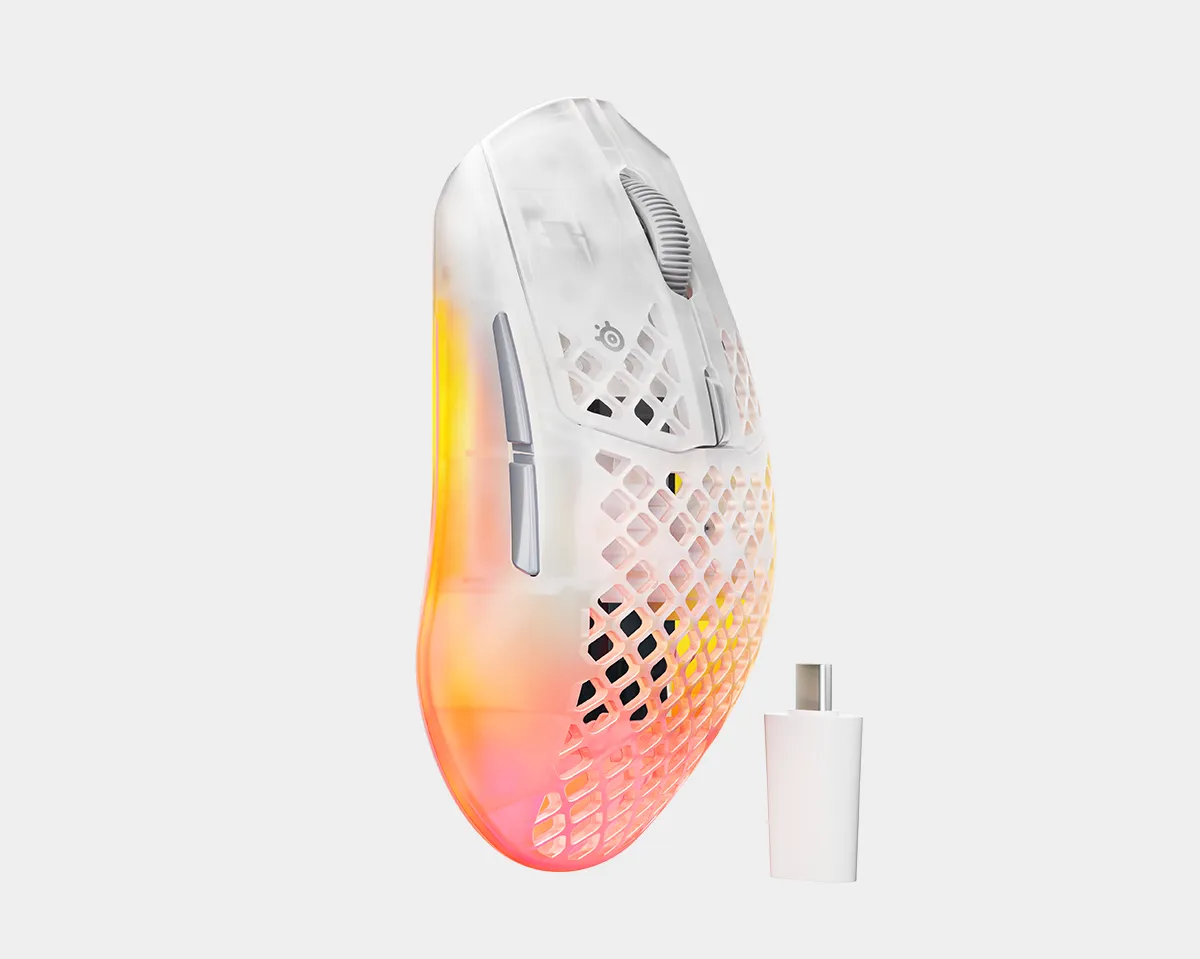 SteelSeries Aerox 3 Gen 2 Wireless Gaming Mouse Ghost - JB Hi-Fi