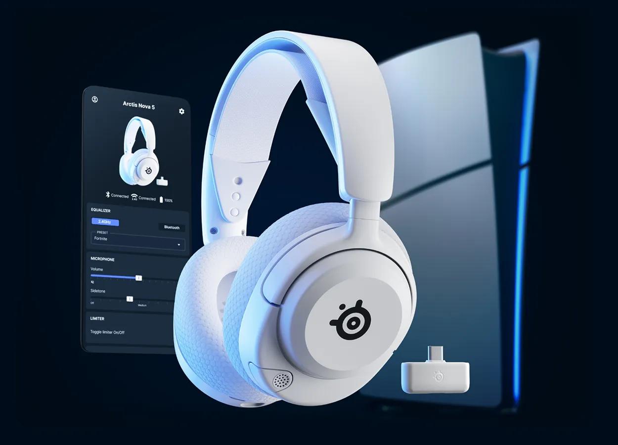 SteelSeries Arctis Nova 5P Wireless Gaming Headset - White [61674]