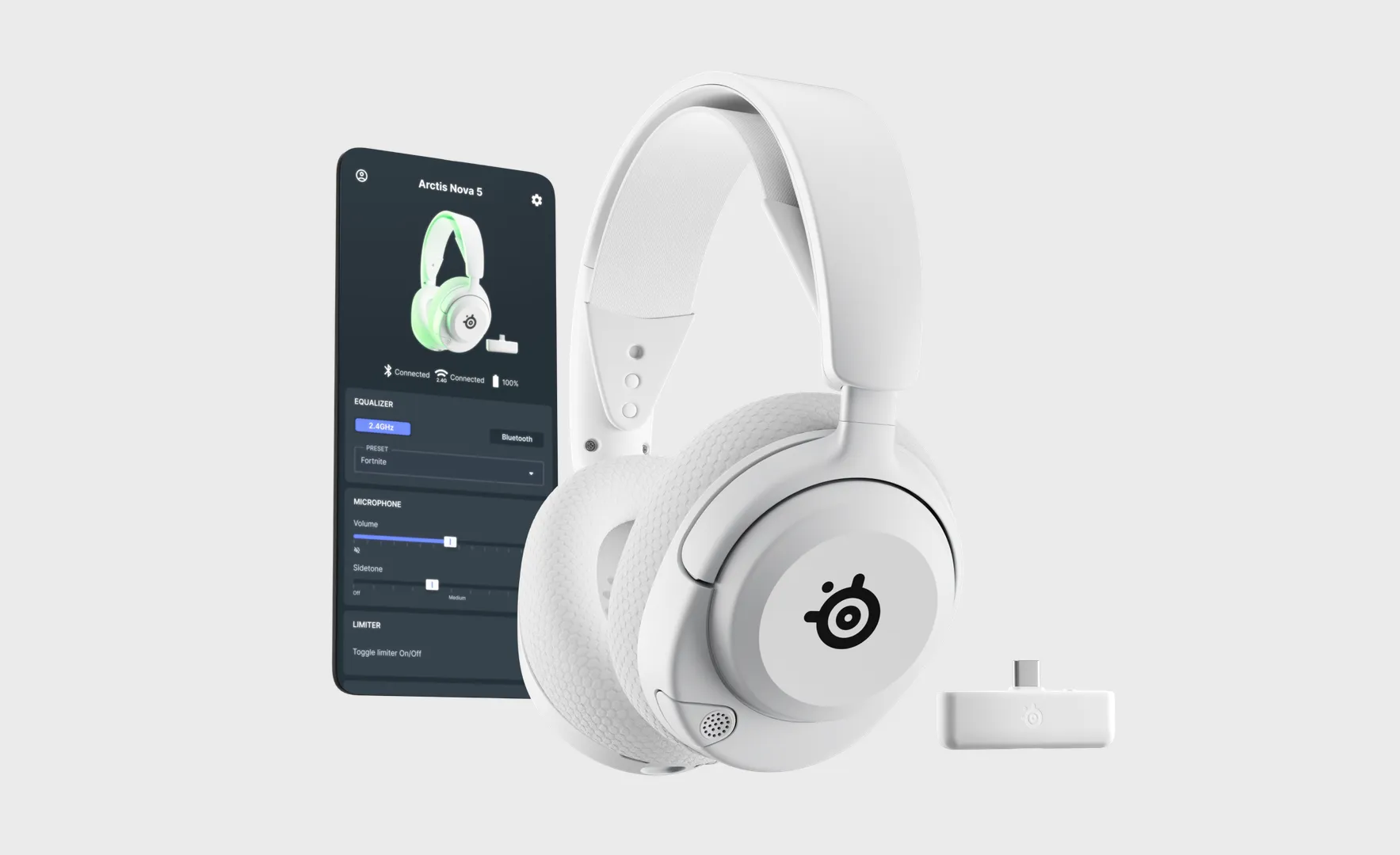 SteelSeries Arctis Nova 5X Wireless Gaming Headset - White - 61677